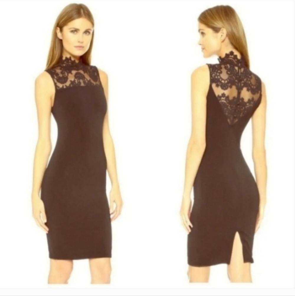 Alice + Olivia  Lace  mock Neck Sleeveless   Knee length Dress Size 6